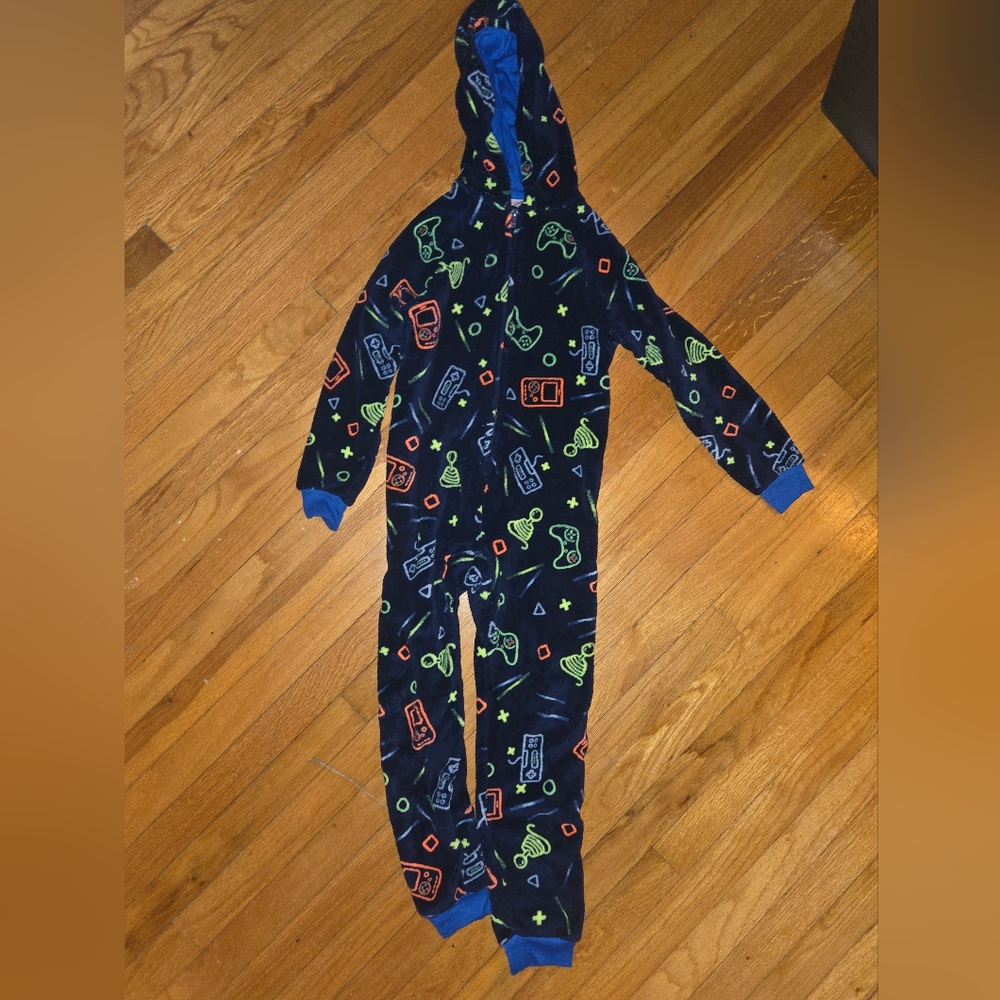 Cat & Jack Navy Gaming Print One Piece